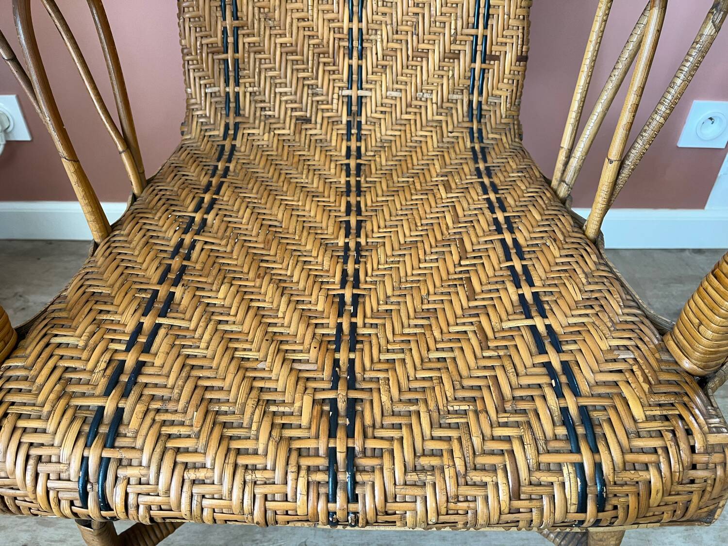 Vintage rattan armchair