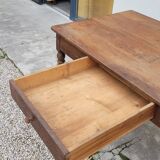 Table de Ferme rustique en chêne massif piètements louis Philippe 19ème -1m40
