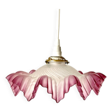Suspension drapée rose