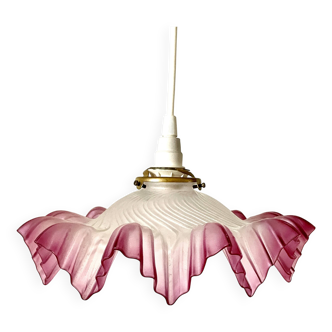 Suspension drapée rose