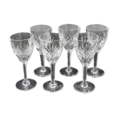 6 glasses of crystal wine saint louis model chantilly H 14 cm signed