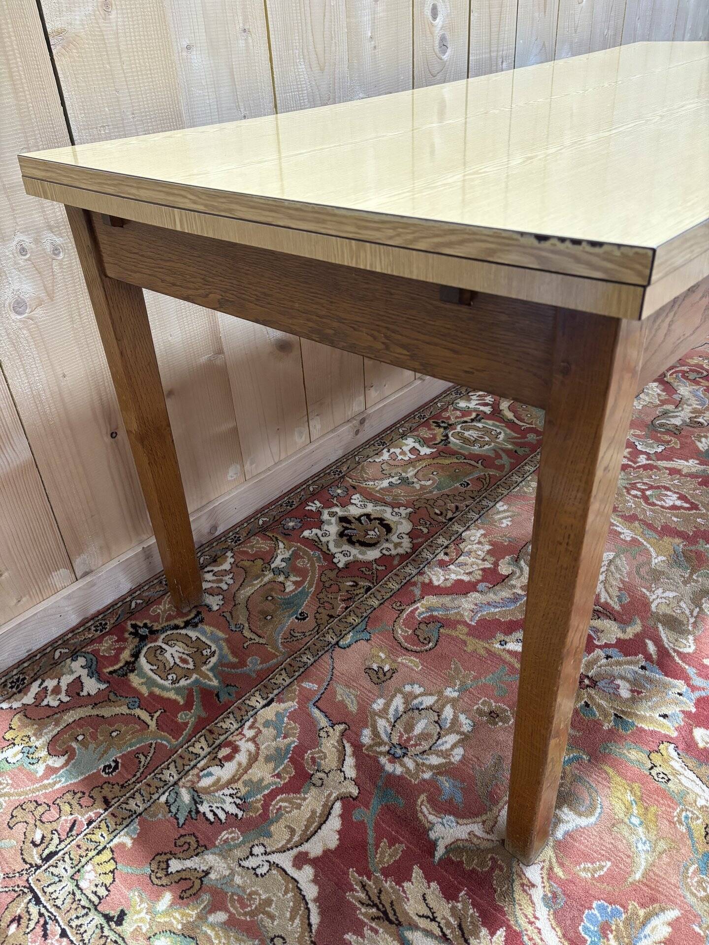 Oak and Formica dining table
