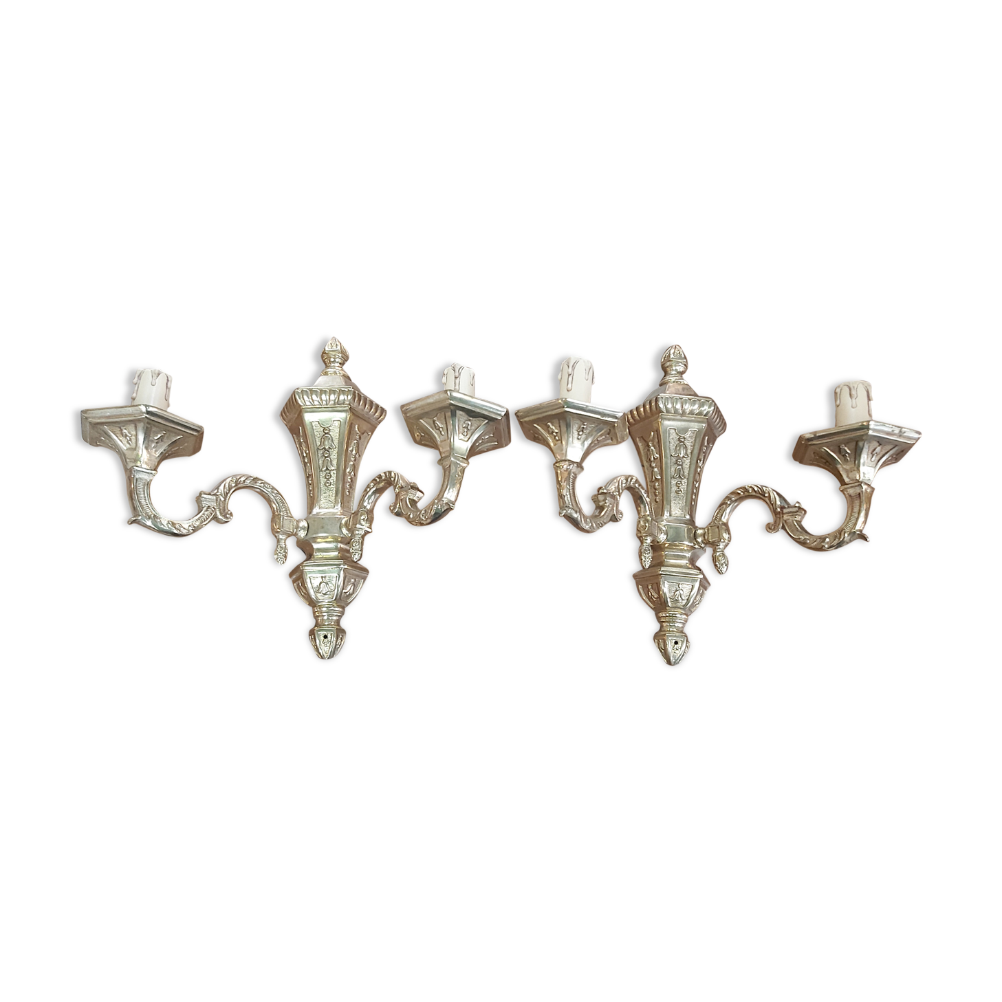 Pair of bronze sconces