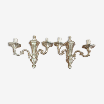 Pair of bronze sconces