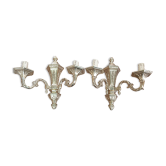 Pair of bronze sconces