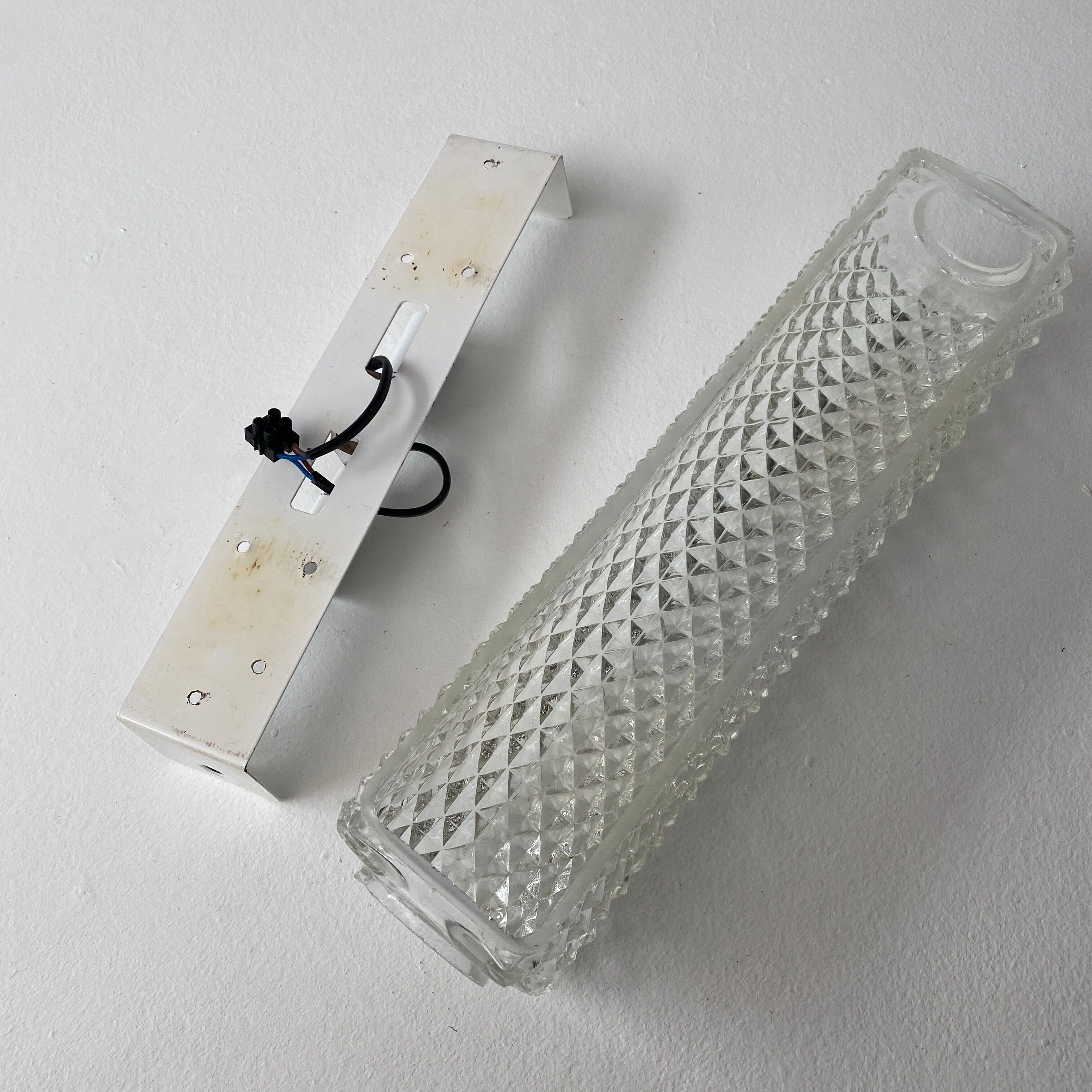 Old large glass wall lamp moulɠvintage 45 cm