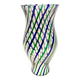 Green, Blue, Bronze and Clear Murano Glass Vase by Irene Paolo, Italy 1990s