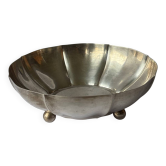 Silver-plated metal bowl