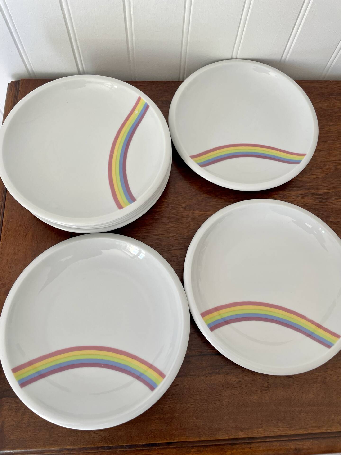 Lot 8 assiettes arc en ciel Tonika Kahla