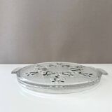 Vintage cake plate Walther Glas, 70s cake plate, OVP