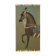Painted canvas featuring a brown-coated Indian horse in profile. Contemporary.