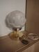 Cubical opaline rose Art Deco lamp on a stem