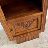 Bedside in oak and marble top