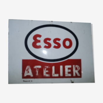 Enamelled plate esso atelier