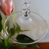 6 glasses of red wine crystal of Arques - Model fleury Epi signed - 17,6 cm
