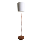 Lampadaire scandinave en teck et laiton - 1960
