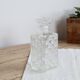 Vintage whisky carafe in transparent and frosted glass - Checkered pattern