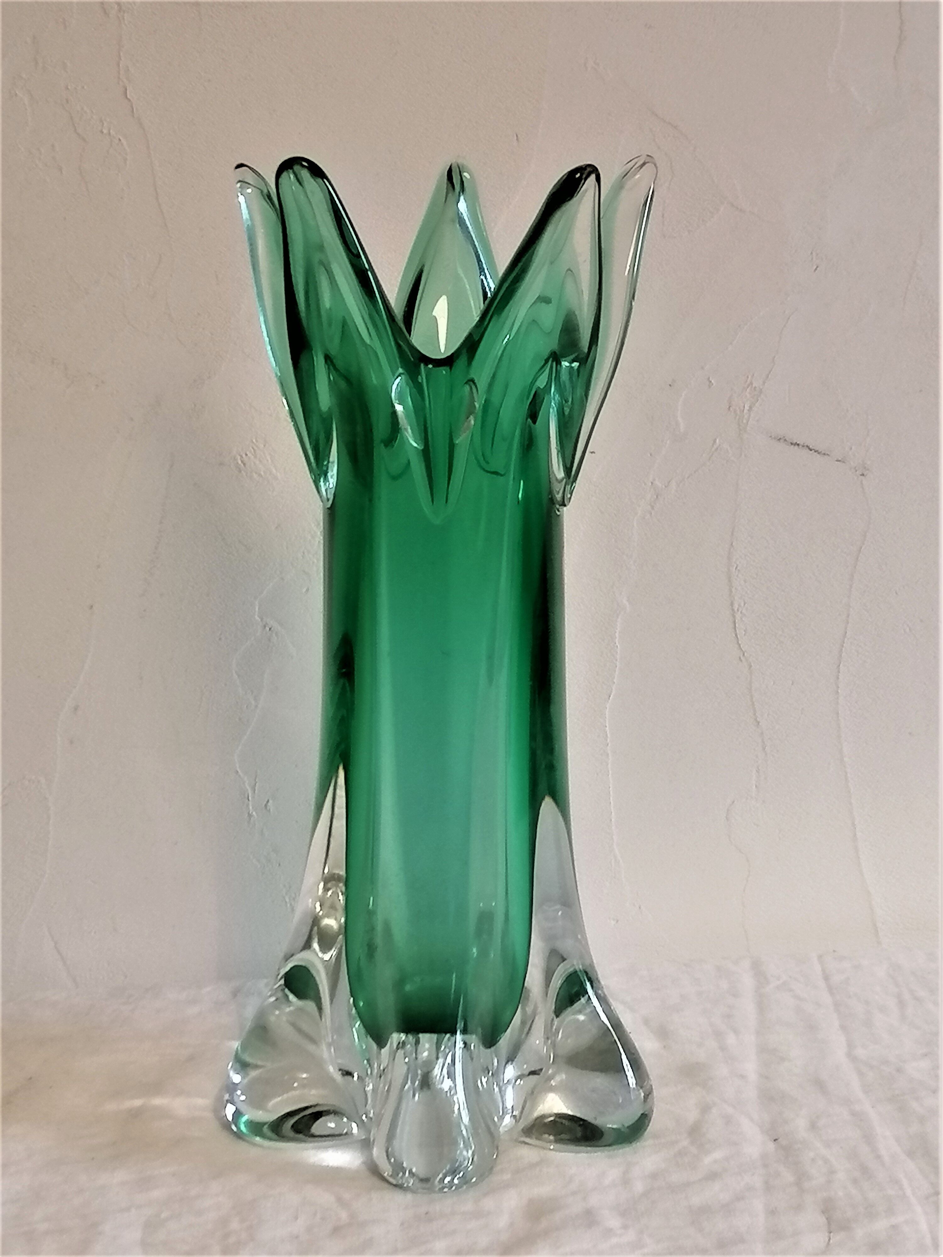 Vintage Murano glass vase from the 60s.
