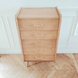 Renovated vintage chest of drawers, Scandinavian style, 1950s-60s.
