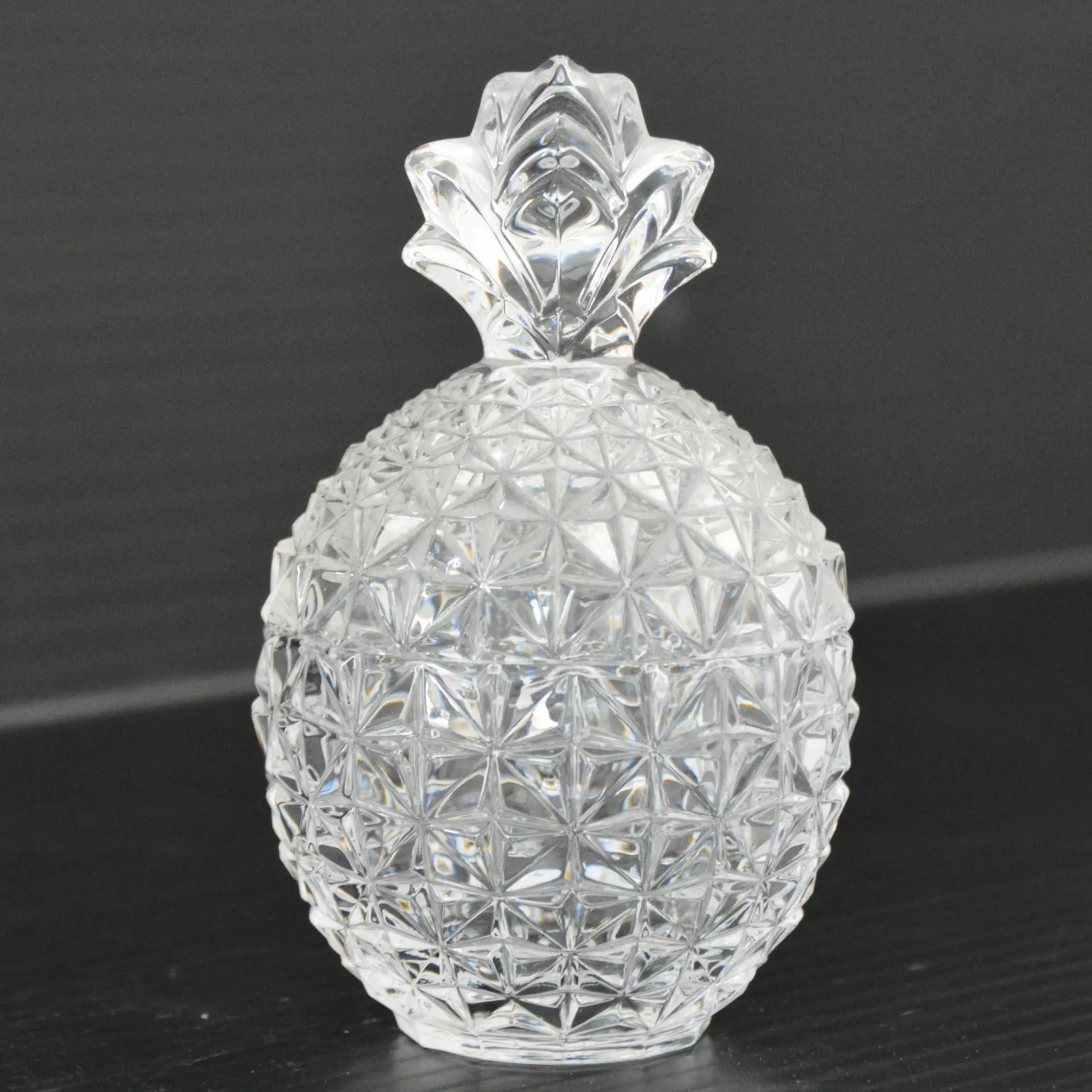 Sucrier / Bonbonnière ananas cristal 1970