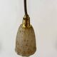 Suspension/baladeuse abat-jour verre moucheté vintage