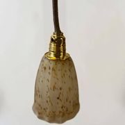 Suspension/pendant light with speckled glass vintage lampshade