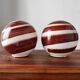 Pair of vintage 80-90 glass ball lamps