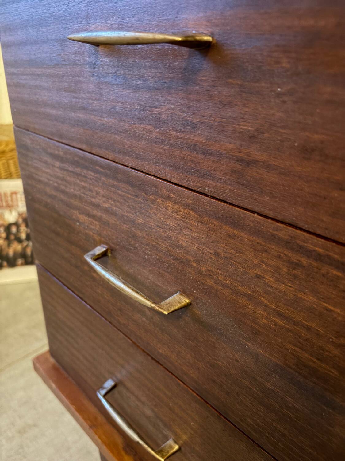 Long vintage teak sideboard