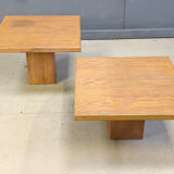 Pair of vintage wooden coffee or side tables, 1960s