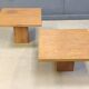 Pair of vintage wooden coffee tables from the 1960s.
