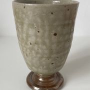 Trio of glazed stoneware vases from La Borne by Christine Pedley