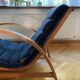 Fauteuil Jindrich Halabala en bois et canne, années 1930