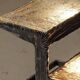 Illuminated side table in wrought iron, France, circa 1970.