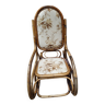 Roching-Chair rotin et tissu