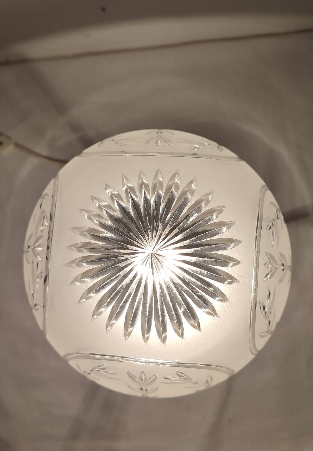 Lampe en table de cristal, Espagne, années 1960