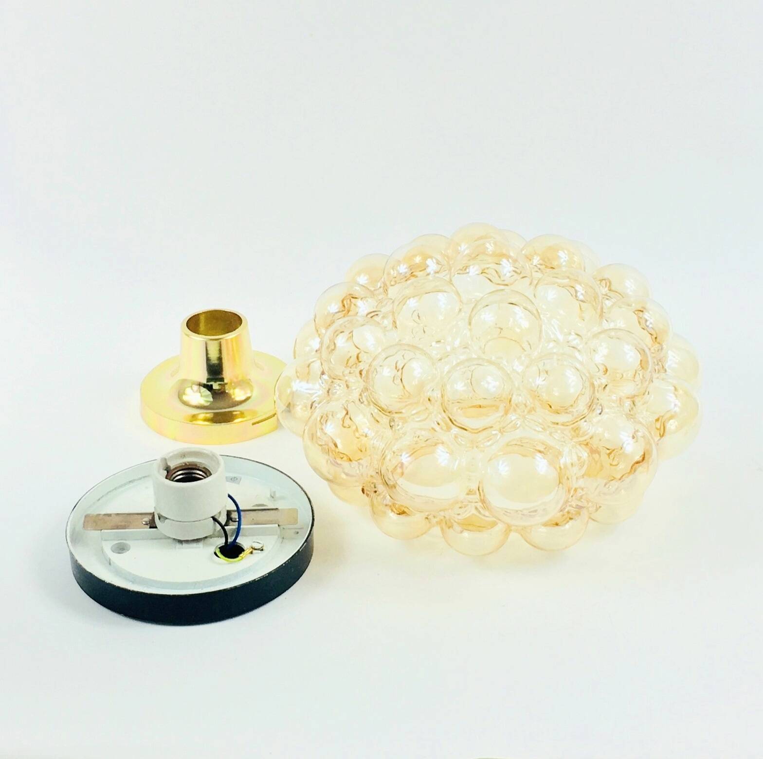 Mid-Century Bubble Glass Ceiling Light by Helena Tynell for Limburg, 1970s