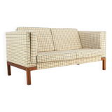 Canapé Vintage, En Laine Et Teck. Danemark, C.1960