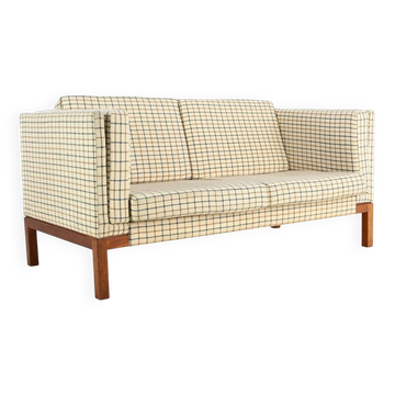 Vintage Sofa, In Wool And Teak. Denmark, C.1960