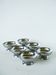 Set of 6 stainless steel ice cream bowls, wide base, Design, 1970 - 4.2 x 9 cm