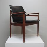 Finn Juhl model 192 in Teak, leather for France & Daverkosen