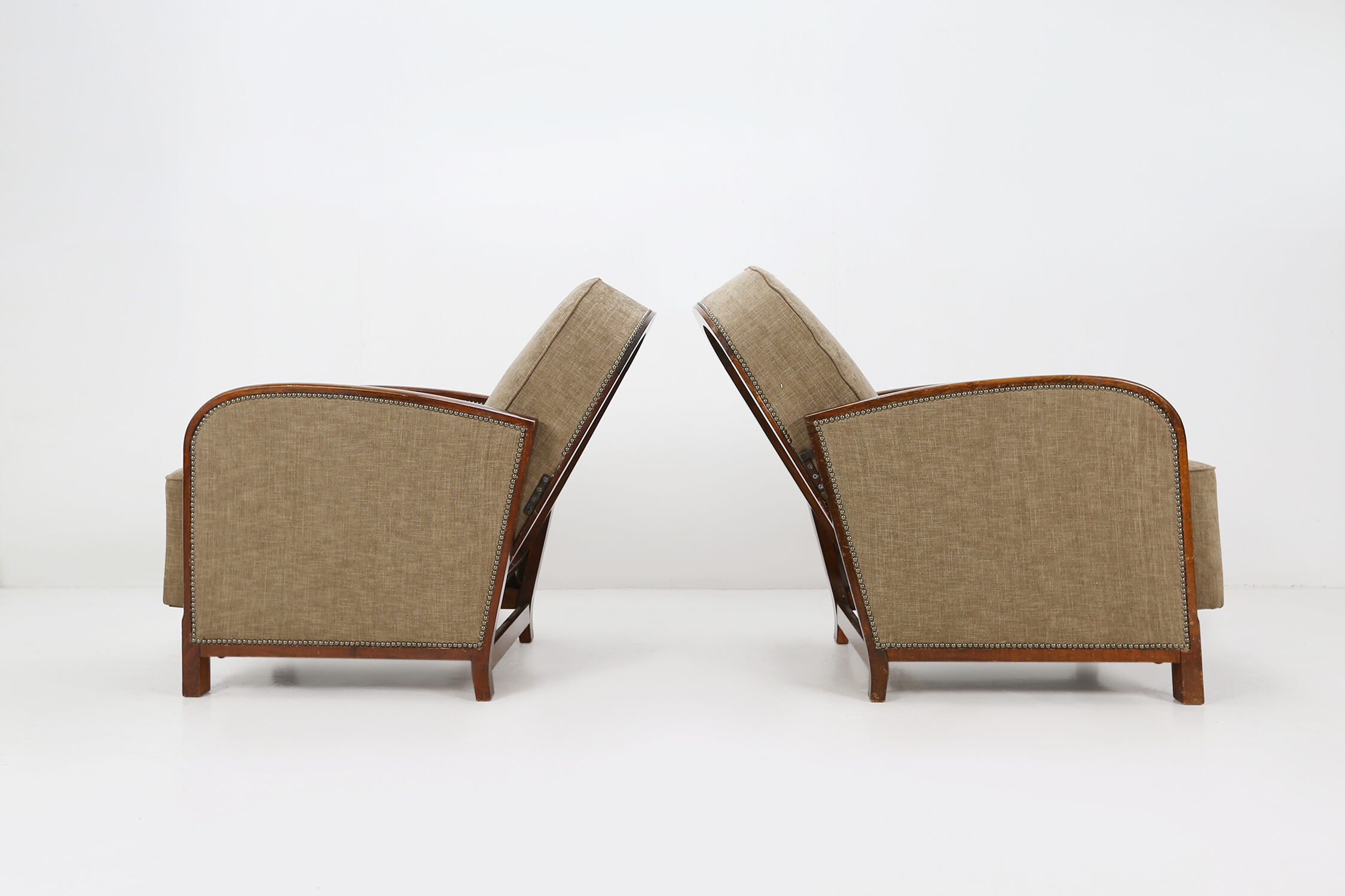 Set of two art deco armchairs