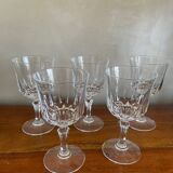 5 grands verres à eau cristal d’Arques
