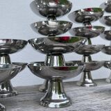 30 stainless steel cups 1970 Guy Degrenne