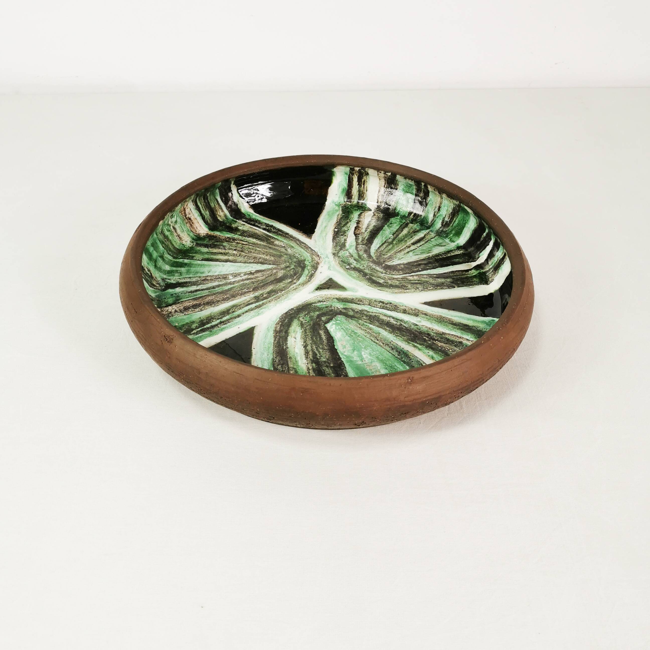 Duża, ceramiczna patera- misa Mid Century, Dania, lata 60.