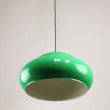 Vintage Green Italian Pool Table Lamp in Brass and Plastic