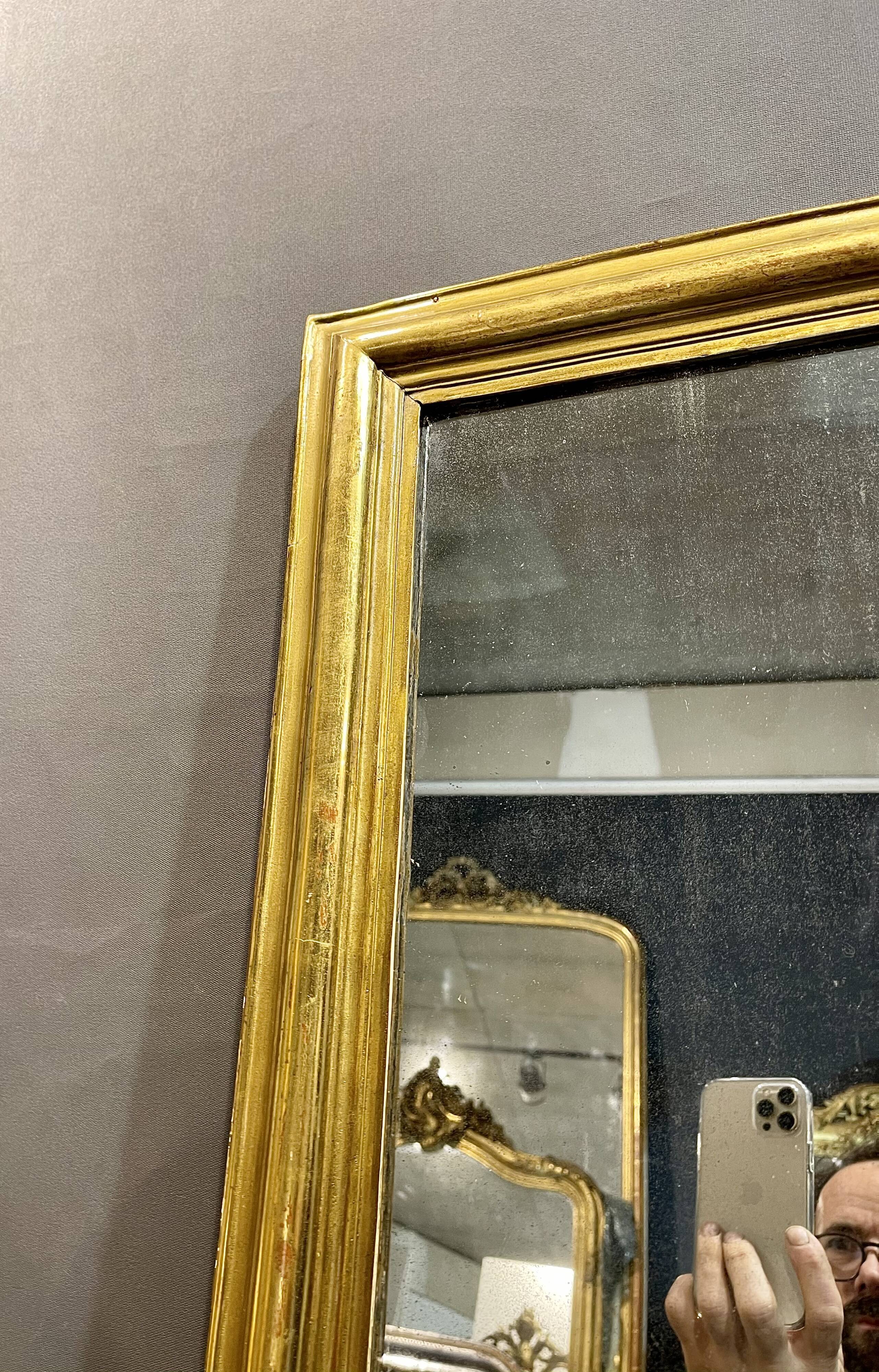 Mirror 119x98 period louis philippe 1840 gold leaf gilding