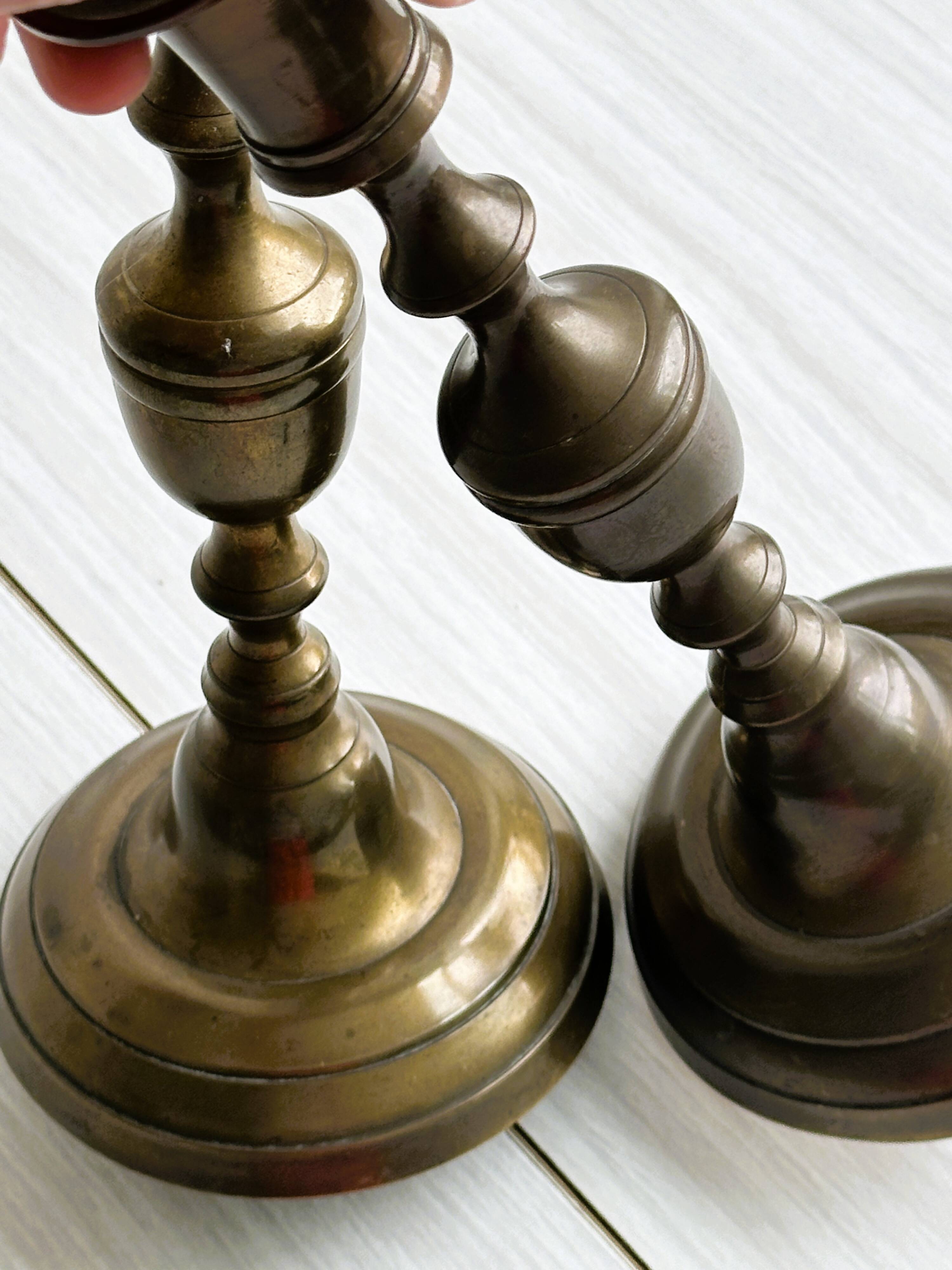 2 candlesticks, brass candlesticks, candle holders.