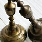 2 bougeoirs en laiton
