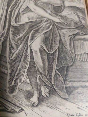 Philip Galle (1537-1612) "Lucretia" Engraving Burin
