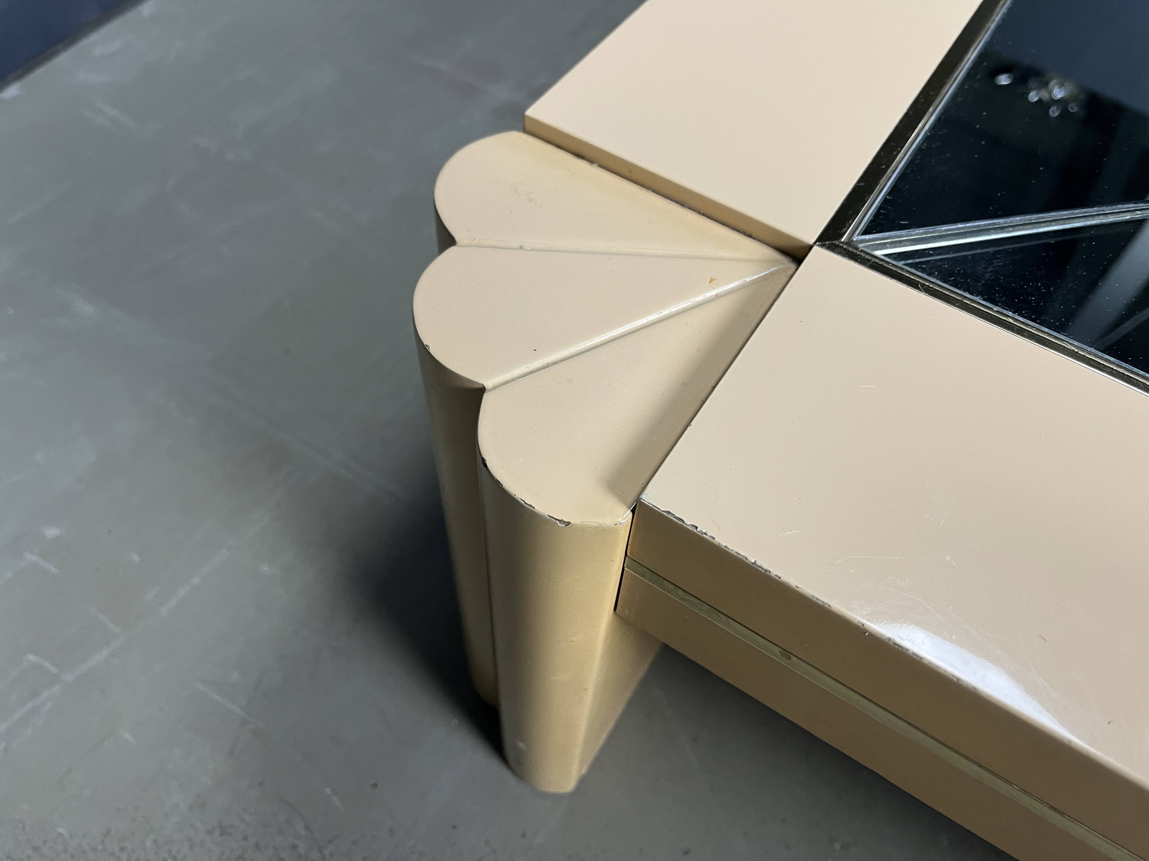 Vintage lacquer coffee table by Alain Delon for Maison Jansen, 1970s